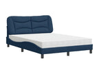 Letto con materasso blu 140x200 cm tessuto OAGA46775
