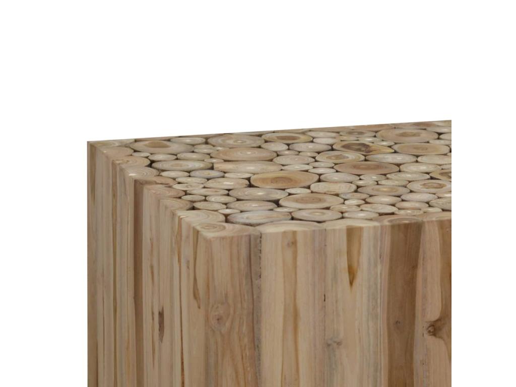 Tavolo basso Teck autentico 50x50x35 cm QSTJ00187