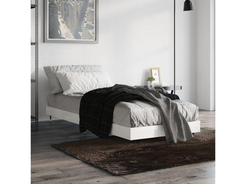 Struttura letto senza materasso bianco brillante 75x190 cm ZPJO98454