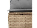 Set da giardino con cuscini 7 pezzi Mobenze beige in resina intrecciata JJNS84717