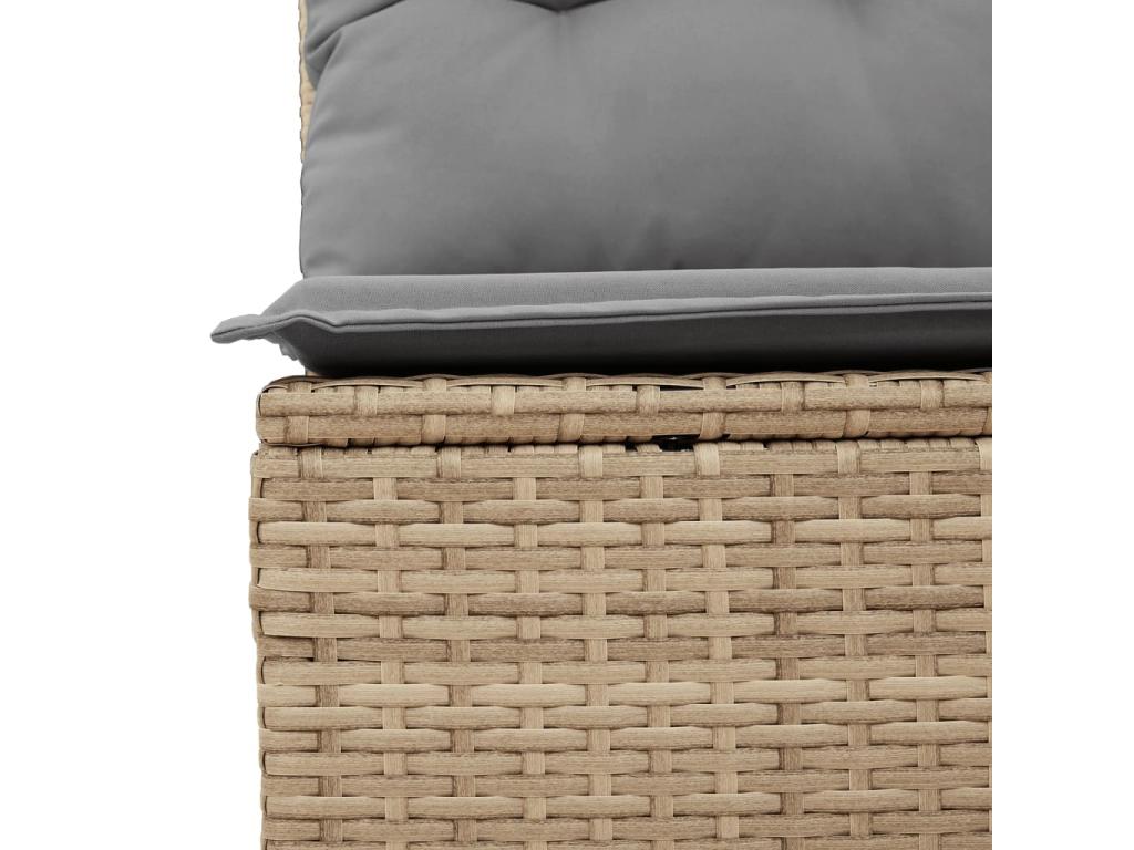 Set da giardino con cuscini 7 pezzi Mobenze beige in resina intrecciata JJNS84717