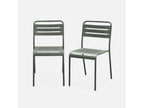 Set di 2 chaise de jardin acier- 2 posti- savane- Mobenze- L44 x P52 x H79 cm AZYR65408