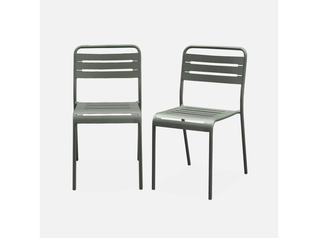 Set di 2 chaise de jardin acier- 2 posti- savane- Mobenze- L44 x P52 x H79 cm AZYR65408