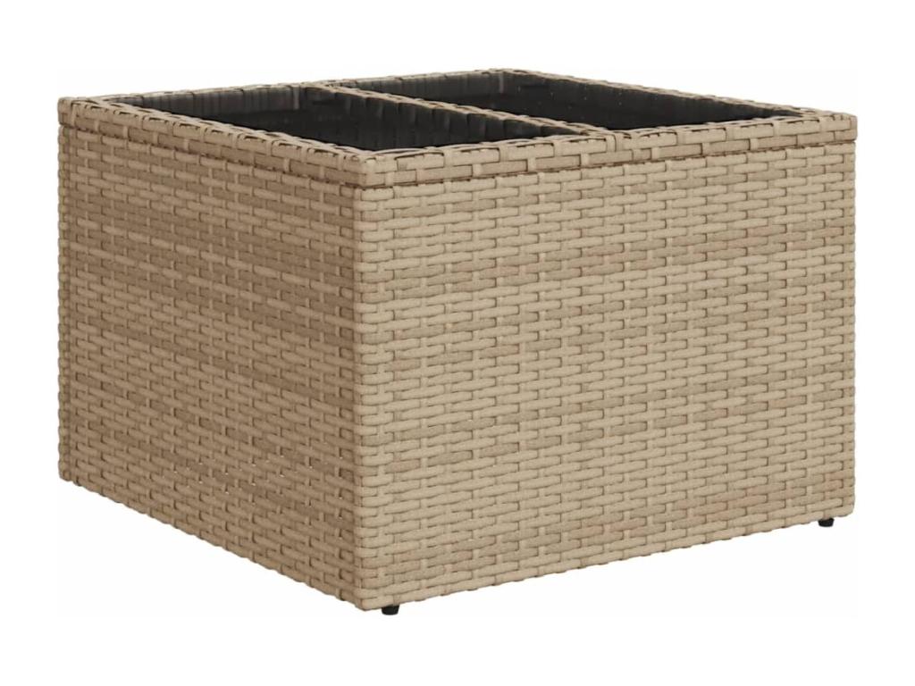 Set da giardino con cuscini 6 pezzi in resina intrecciata beige JZRN83328