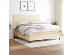 Lit à sommier tapissier con Materasso Crema 160x200 cm Tissu CXHE73653