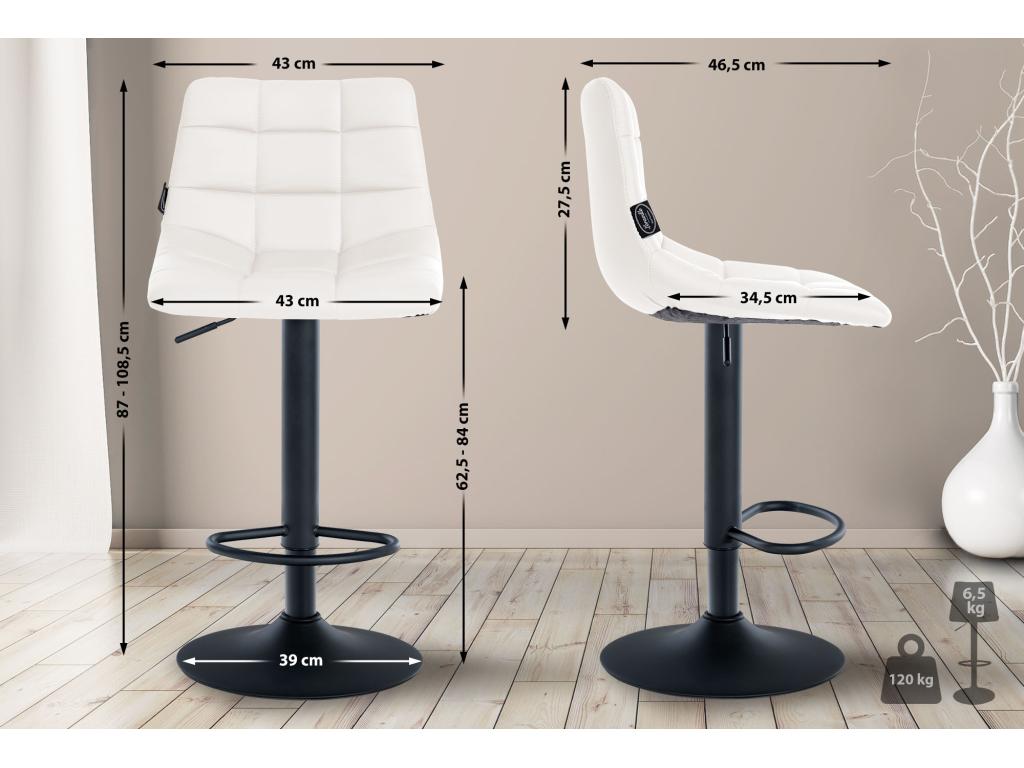 Tavolino da bar - Similicuir / Metallo - Bianco - Mobenze QFZR92652