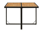 Set di mobili da pranzo da giardino e coussins 5 pezzi in resina intrecciata Nero IQSR24432