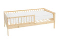 Lit d'enfant Simple con Materasso 80x160 cm Naturel en Bois de Pin con Sommier à Luxameub LXMR98825