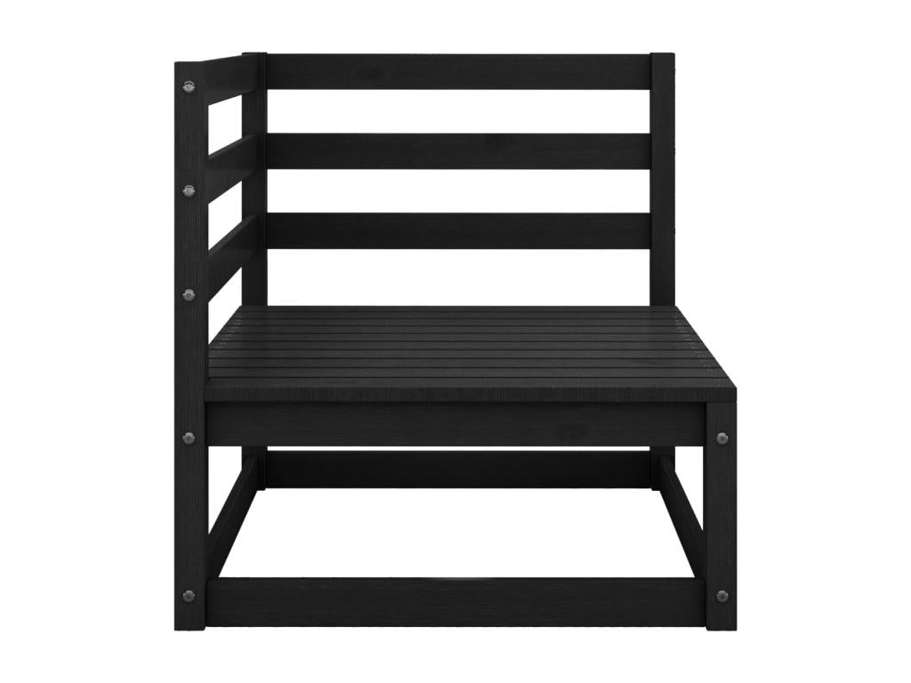 Set da giardino 9 pezzi nero Mobenze de pin massif ZFNJ45054