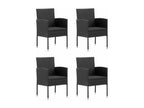 Set da pranzo da giardino 5 pezzi Nero QAGO13646