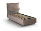 Lit simple Luxameub Letto contenitore con rivestimento in tessuto Made in Italy apertura laterale adatta per materasso 80x190 cm tourterelle grigio OGOK88706