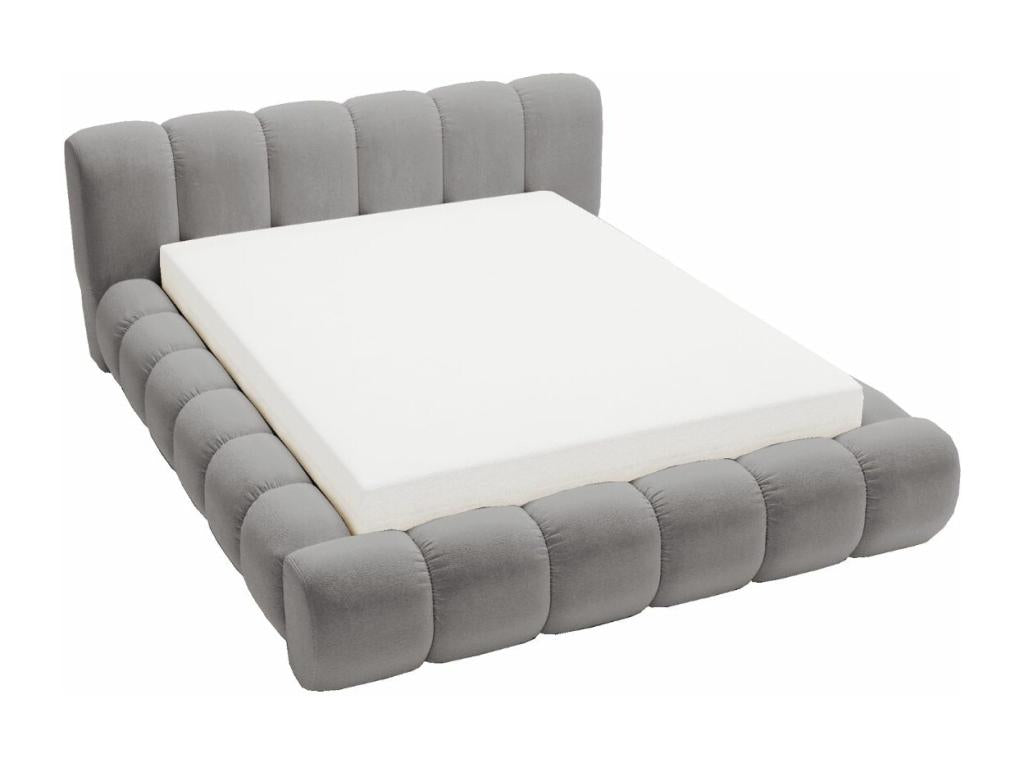 Lampada rembourré con rangement - 180x200 - lampada doppia - Mobenze - grigio - Mobenze WXFY38994