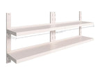 Etagères murali flottanti a 2 livelli 2 pz Inox 200x30 cm HYJW76888