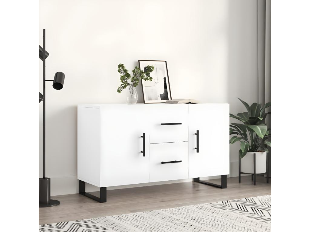 Credenza in legno ingegnerizzato bianco, 100 x 36 x 60 cm