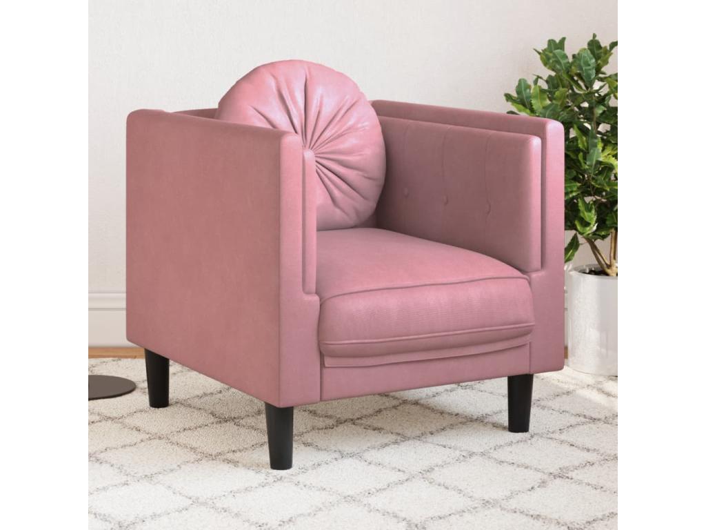 Poltrona con cuscino rosa Mobenze SGEM27489