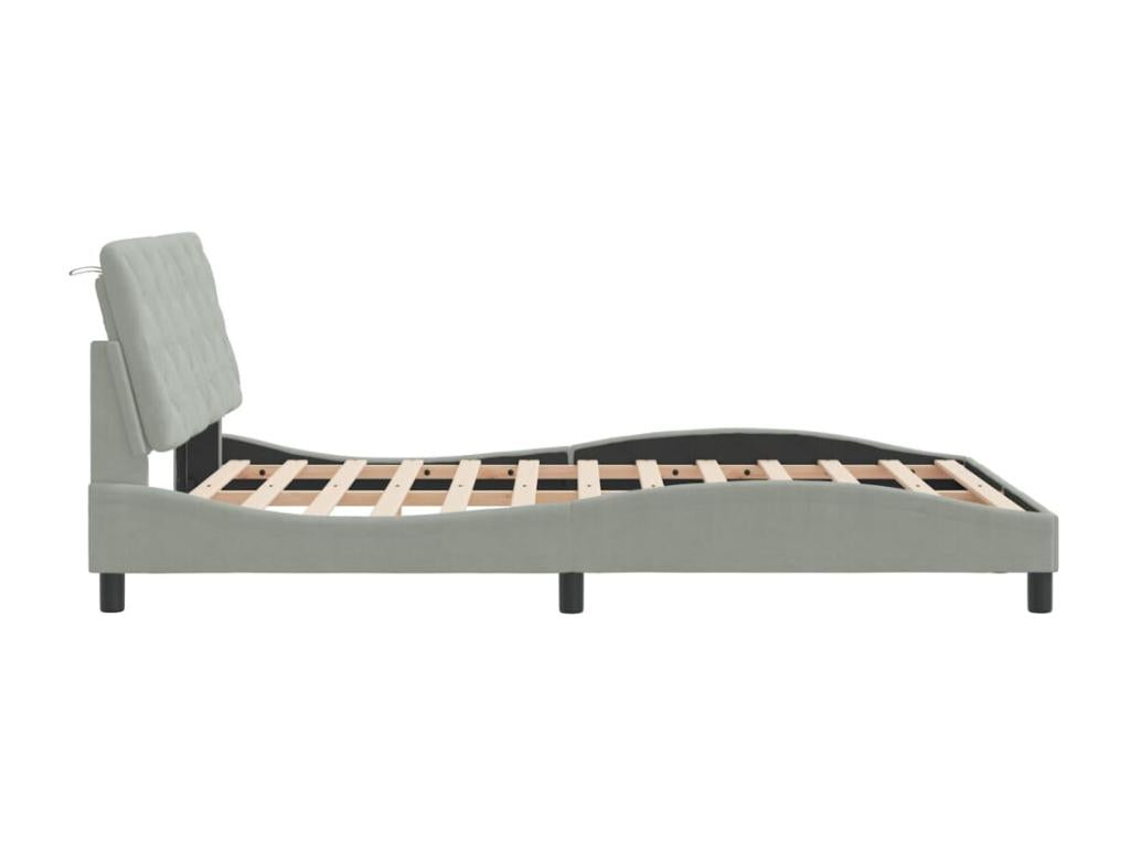 Struttura letto senza materasso grigio chiaro 120x200 cm Mobenze TGXB55841