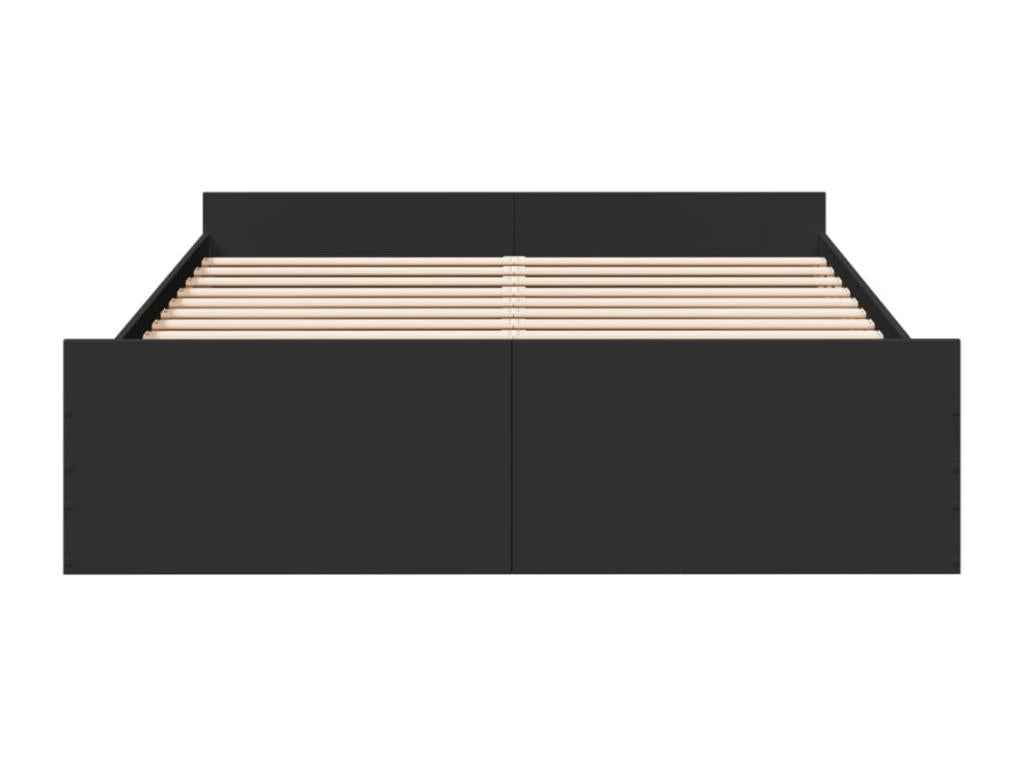 Struttura letto con cassetti senza materasso nero 150x200 cm XKUK12130