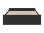 Struttura letto con cassetti senza materasso nero 150x200 cm XKUK12130