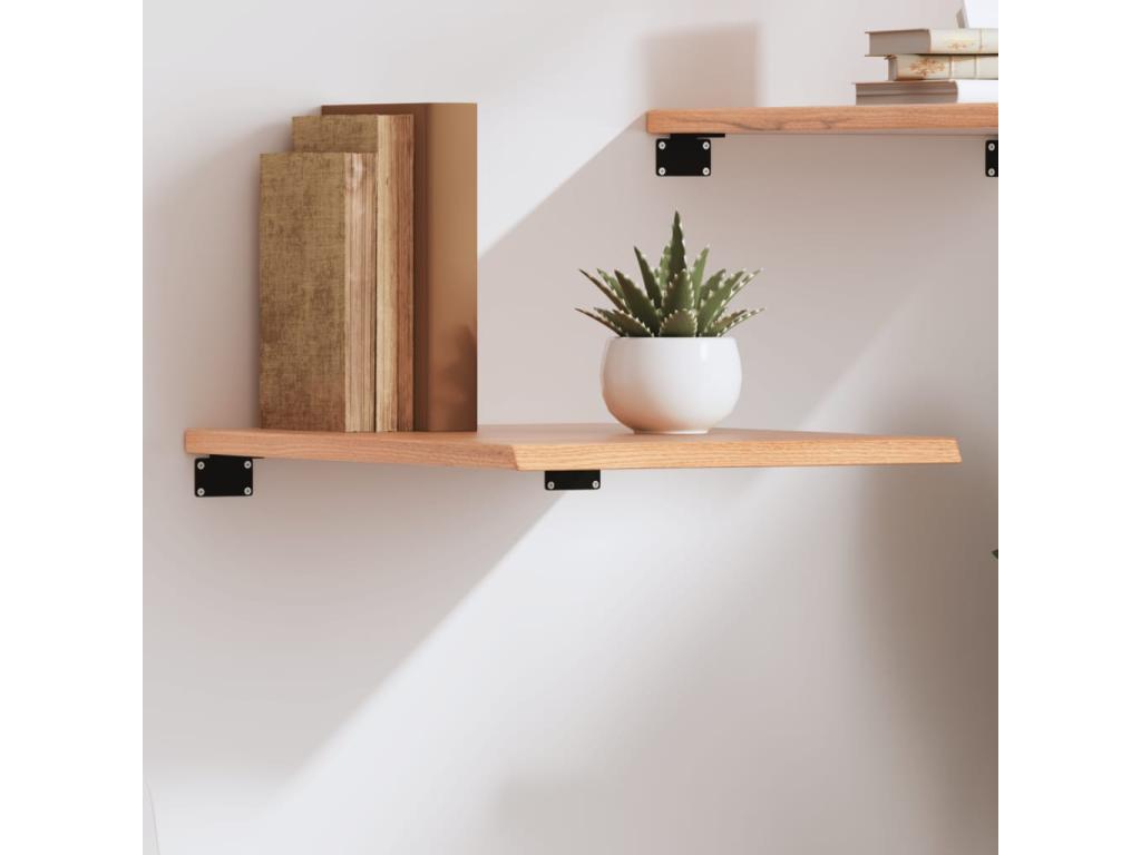 Mensola murale marron clair 40x50x2 cm Mobenze chêne massif traité ASHV37671