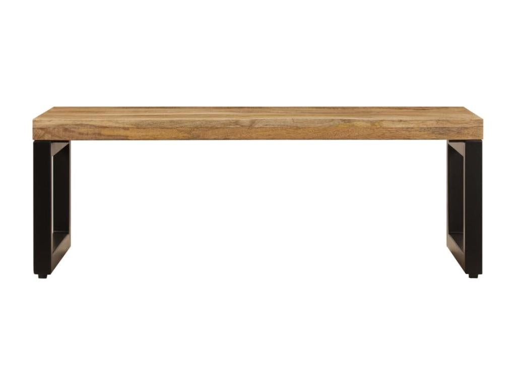Tavolo basso 100x50x35 cm Mobenze de manguier solide et acier RONB27028