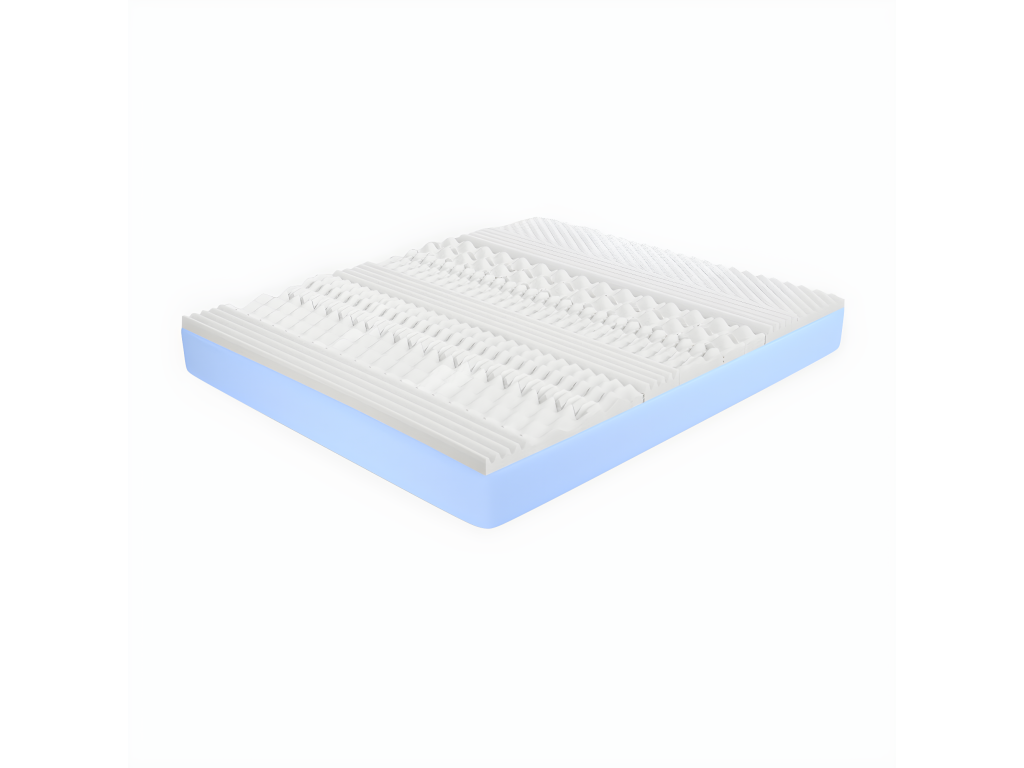 Materasso Luxameub Foam 150x190 altezza 25 cm - Camera amovibile rivestimento Aloe Luxameub - Evolution XGYC59300