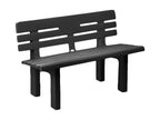 Banc d'extérieur Luxameub Banc de jardin Monoblocco Banc d'extérieur Made in Italy 110x52h71 cm Antracite HKLJ35012