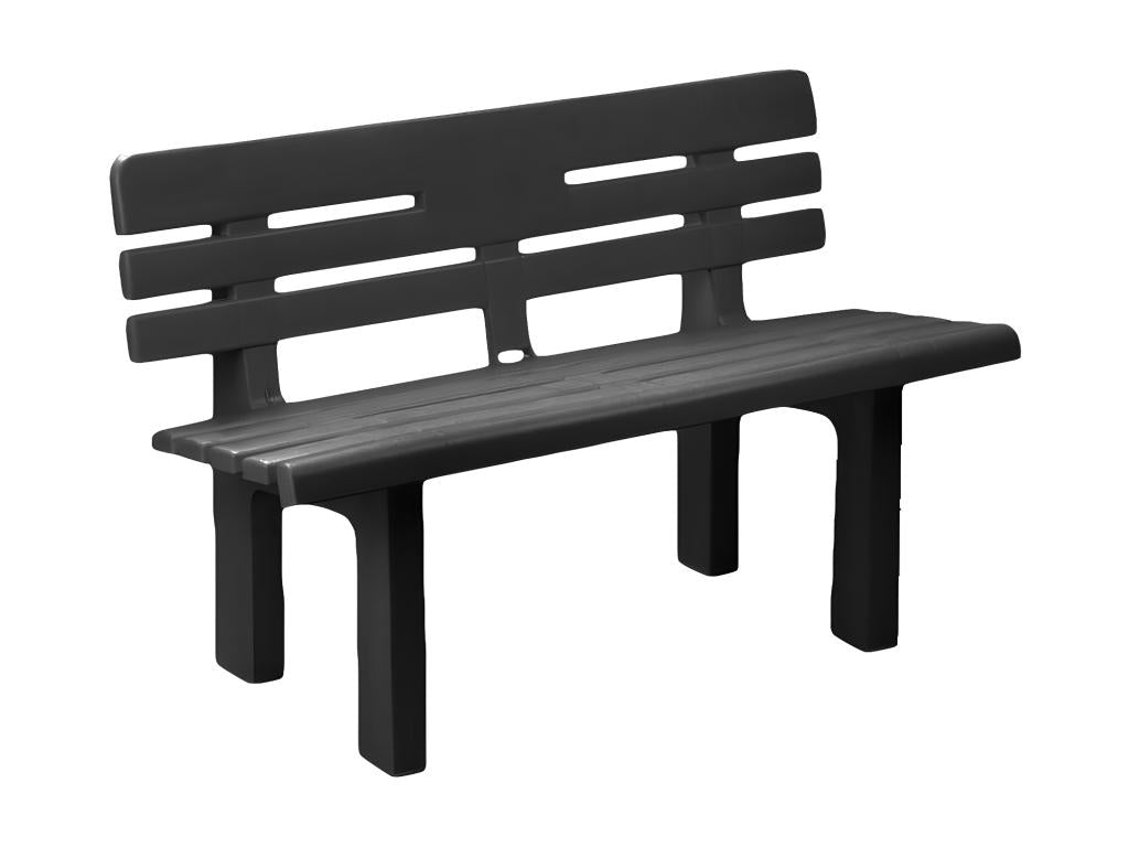 Banc d'extérieur Luxameub Banc de jardin Monoblocco Banc d'extérieur Made in Italy 110x52h71 cm Antracite HKLJ35012