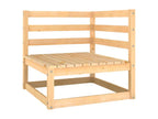 Set salotto da giardino 10 pezzi con coussins antracite Pin massiccio LYLI41512