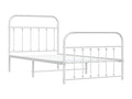 Struttura letto in metallo bianco, 100 x 190 cm