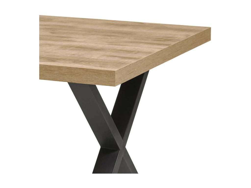 Mobenze - Tavolo 230 cm Aspetto Mobenze Piètement X Métal Poudré Nero DJLJ59912