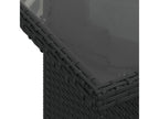 Set da giardino 7 pezzi con cuscini in resina intrecciata nera OAGH71863