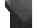 Set di mobili da esterno in vimini intrecciato in resina nera - dlz1766571626083