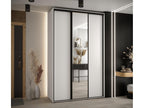 ARMOIRE Luxameub 3 À PORTES COULISSANTES 235.2/150/60 3 porte Bianco/Bianco/Nero GVML74253