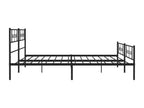 Struttura letto in metallo con testiera-pied de lit nero 193x203 VMZO49720