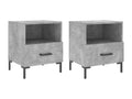 Comodini 2 pezzi in cemento grigio 40x35x47,5 Mobenze d'ingénierie SHDA73406