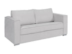 Divano 4 posti trasformabile Express in tessuto texturé grigio chiaro - Divano 160 cm - Materasso 18 cm Mobenze KEBI55150