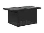 Set da giardino 7 pezzi con cuscini in resina intrecciata nera OAGH71863