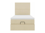 Struttura letto Mobenze con materasso crema 90x190 cm tessuto HWWR01543