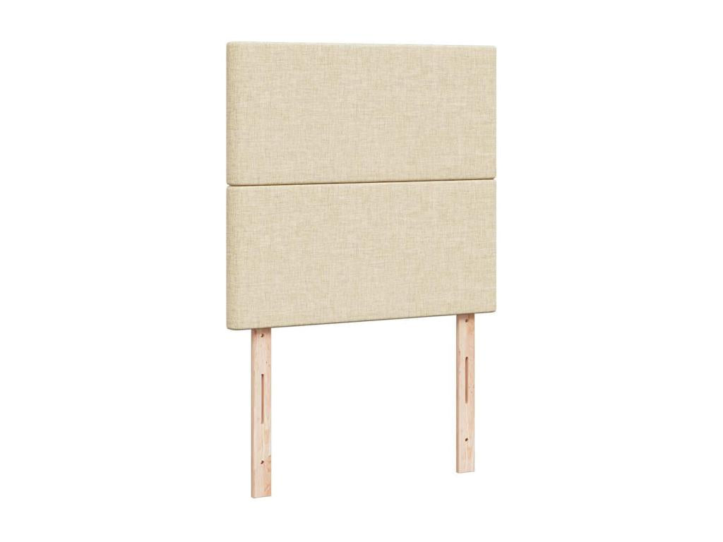 Struttura letto Mobenze con materasso crema 90x190 cm tessuto HWWR01543
