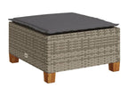 Set da giardino 9 pezzi con cuscini in resina intrecciata grigia FSPR96900