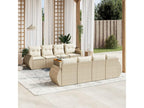 Set da giardino con cuscini 9 pezzi in resina intrecciata beige ZGHZ38281