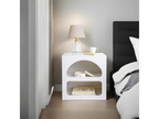 Comodino con nicchie bianco Mobenze LSGL50070