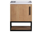 Meuble lave-main suspendu con nicchia - 40 cm - Coloris naturel clair - Mobenze VFHC28060