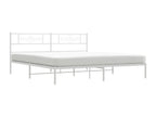 Struttura letto in metallo bianco, 193 x 203 cm