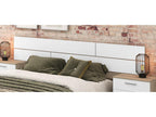 Ensemble Testiera 2 tavolini comodini coloris chêne Mobenze/bianco WDGX90265