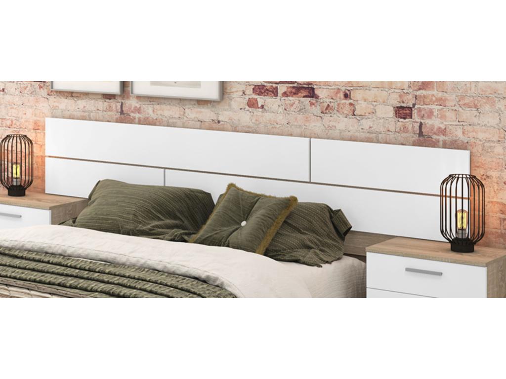 Letto in legno di quercia naturale