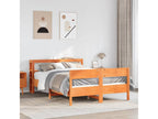 Struttura letto senza materasso cire marron 150x200 cm bois pin massif BLHS06485