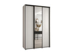 ARMOIRE Luxameub 3 À PORTES COULISSANTES 235.2/150/60 3 porte Bianco/Bianco/Nero GVML74253