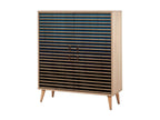 Mobile da tavolo 4 porte in Mobenze chiaro e blu degradato Mobenze 222 WTNY13024
