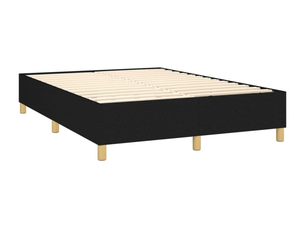 Sommier à Mobenze de lit con Materasso Nero 140x190 cm Tissu BQMZ31382